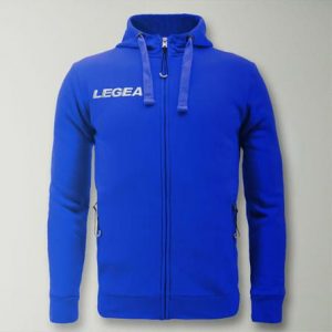 Junior Bluza Sarajevo z kapturem Jasnoniebieska. Niebieskie kurtki LEGEA, bez wzorów, z bawełny, z kapturem. Za 180,00 zł.