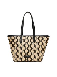 KARL LAGERFELD Torebka A2W30170 Beżowy. Brązowe torebki klasyczne KARL LAGERFELD, bez wzorów, z materiału, bez dodatków. Za 429,99 zł.