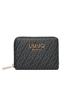 Liu Jo Portfel AF6156 E1137 Czarny. Czarne portfele Liu Jo, bez wzorów, ze skóry. Za 249,99 zł.