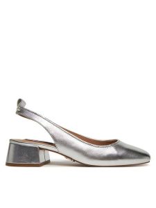 Steve Madden Sandały Smitten s SM11003213 Srebrny. Szare sandały Steve Madden, bez wzorów, ze skóry, bez obcasa, na słupku, bez zapięcia. Za 399,99 zł.