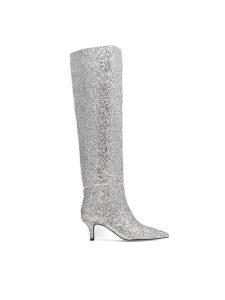 Jenny Fairy Kozaki ELEA LS6022-01 Srebrny. Szare kozaki Jenny Fairy, bez wzorów, z syntetyku, bez obcasa, na szpilce, bez zapięcia. Za 249,99 zł.