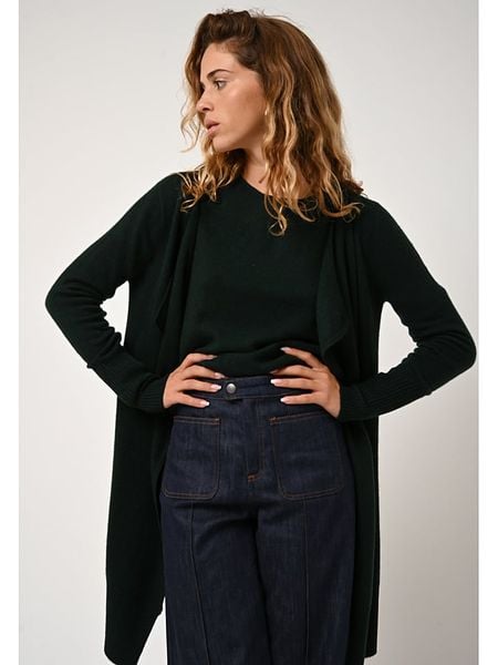 AUTHENTIC CASHMERE Kaszmirowy kardigan "Chésery" w kolorze ciemnozielonym rozmiar: XL. Zielone kardigany AUTHENTIC CASHMERE, xl, bez wzorów, z kaszmiru, bez ramiączek. Za 327,10 zł.