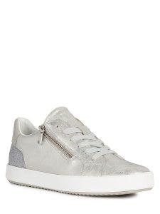 Geox Sneakersy "Blomiee" w kolorze srebrnym rozmiar: 38. Szare trampki Geox, bez wzorów, z gumy, bez zapięcia. Za 162,11 zł.