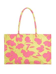 BLE Shopper bag w kolorze żółto-różowym - 45 x 37 x 20 cm rozmiar: onesize. Różowe shopper bag BLE, bez wzorów, z materiału, na ramię, bez dodatków. Za 56,45 zł.