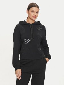 Armani Exchange Bluza 6DYM81 YJFZZ 42AQ Czarny Regular Fit. Czarne bluzy Armani Exchange, s, bez wzorów, z bawełny, bez kaptura. Za 339,99 zł.