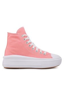 Converse Trampki Chuck Taylor All Star Move A03544C Różowy. Czerwone trampki Converse, bez wzorów, z materiału, bez zapięcia. Za 419,99 zł.
