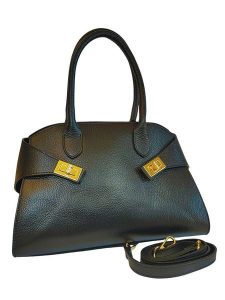 Florence Bags Skórzana torebka "Osmar" w kolorze czarnym - 32 x 20 x 19 cm rozmiar: onesize. Czarne torebki klasyczne Florence Bags, bez wzorów, z materiału, przez ramię, bez dodatków. Za 304,99 zł.