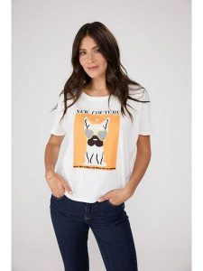 LIEBLINGSSTÜCK Koszulka "Wally" w kolorze białym rozmiar: XXL. Białe bluzki LIEBLINGSSTÜCK, xxl, bez wzorów, z bawełny, bez kołnierzyka, bez ramiączek. Za 122,67 zł.