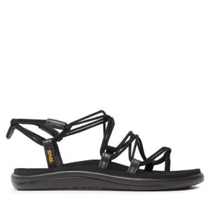 Sandały Teva. Czarne buty trekkingowe Teva, bez wzorów, bez obcasa, bez zapięcia. Za 149,99 zł.