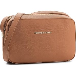 Torebka TRUSSARDI JEANS - Levanto 75B00020 B170. Brązowe listonoszki marki Trussardi Jeans, z jeansu. W wyprzedaży za 319,00 zł.