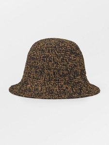 Becksöndergaard Kapelusz w kolorze czarno-karmelowym rozmiar: XS/S. Brązowe kapelusze Becksöndergaard, bez wzorów, z materiału. Za 69,99 zł.