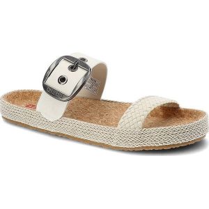 Białe Klapki Big Star Modne Buty Na Lato. Białe klapki Big Star, z aplikacjami, ze skóry ekologicznej, bez obcasa. Za 109,00 zł.