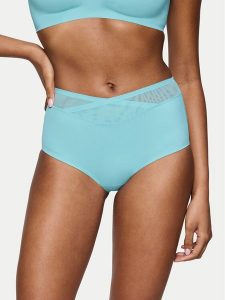 Triumph Figi klasyczne z wysokim stanem True Shape Sensation 10218231 Niebieski. Niebieskie figi Triumph, bez wzorów, z syntetyku. Za 89,99 zł.