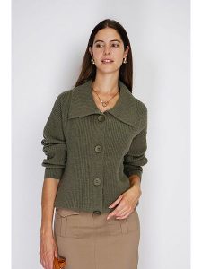 William de Faye Kardigan w kolorze khaki rozmiar: 40. Brązowe kardigany William de Faye, z kaszmiru. Za 148,96 zł.