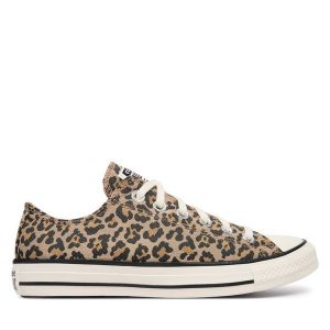 Trampki Converse. Brązowe trampki Converse, bez wzorów, bez zapięcia. Za 399,99 zł.