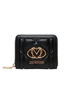 LOVE MOSCHINO Portfel JC5641PP1PLC0000 Czarny. Czarne portfele LOVE MOSCHINO, bez wzorów, ze skóry. Za 459,99 zł.