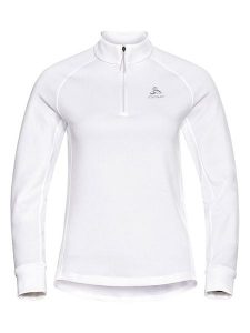 Odlo Bluza polarowa "Berra" w kolorze białym rozmiar: L. Białe bluzy ODLO, l, bez wzorów, z polaru, bez kaptura. Za 184,46 zł.