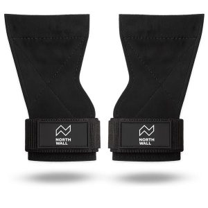 Paski do podnoszenia ciężarów - Profesjonalne Lifting Straps. Czarne rękawiczki NORTHWALL, bez wzorów. W wyprzedaży za 159,00 zł.