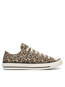 Converse Trampki CTAS OX EGRET/BLACK/HONEY STICK A19182C Beżowy. Brązowe trampki Converse, bez wzorów, z materiału, bez zapięcia. Za 399,99 zł.
