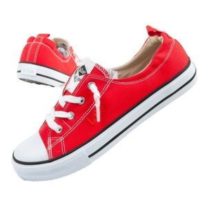Buty Lee Cooper trampki damskie czerwone LCW-25-02-3298L. Czerwone trampki bez wzorów, z gumy, bez zapięcia. Za 180,02 zł.
