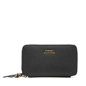 Portfel Tommy Hilfiger. Czarne portfele TOMMY HILFIGER, bez wzorów. Za 289,99 zł.
