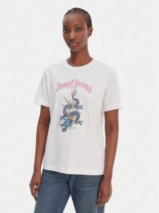 JOOP! Jeans T-Shirt Trinessa 30102434 Biały Regular Fit. Białe t-shirty Joop! Jeans, xs, bez wzorów, z bawełny, bez kołnierzyka, bez ramiączek. Za 290,99 zł.