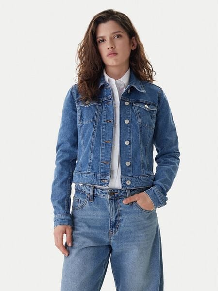Tommy Jeans Kurtka jeansowa Vivianne DW0DW22489 Niebieski Slim Fit. Niebieskie kurtki Tommy Jeans, s, bez wzorów, z bawełny, bez kaptura. Za 265,99 zł.