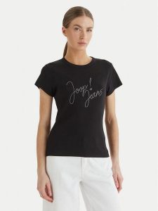 JOOP! Jeans T-Shirt Tineta 10019315 30102094 Czarny Regular Fit. Czarne t-shirty Joop! Jeans, xxs, bez wzorów, z bawełny, bez kołnierzyka, bez ramiączek. Za 269,99 zł.