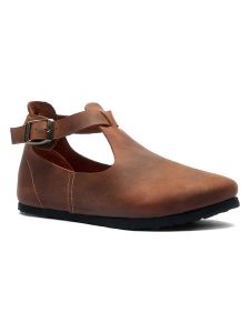Comfortfusse Skórzane baleriny w kolorze jasnobrązowym rozmiar: 41. Brązowe balerinki Comfortfüße, bez wzorów, bez obcasa, bez zapięcia. Za 289,88 zł.
