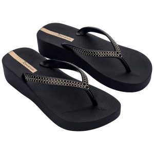Buty klapki japonki damskie Ipanema Mesh XI Plat Fem. Czarne klapki Ipanema, bez wzorów, z meshu, bez obcasa. Za 129,00 zł.