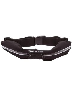 Ukryta nerka WINGS z elastycznym paskiem BLACK. Czarne nerki i saszetki WINGS, bez wzorów, z materiału. Za 29,90 zł.