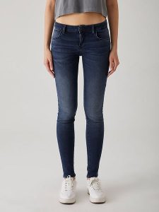 LTB Dżinsy - Skinny fit - w kolorze granatowym rozmiar: W34/L30. Niebieskie jeansy LTB, z aplikacjami, ze skóry. Za 100,99 zł.