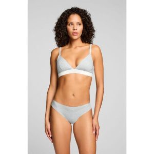 Puma stringi damskie Invisible Cotton 2-pak Jasnoszary melanż. Szare stringi Puma, bez wzorów, z bawełny. Za 156,20 zł.