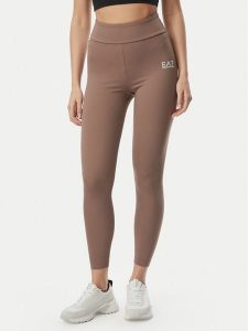 EA7 Emporio Armani Legginsy 7W000232 AF12625 U6041 Beżowy ciemny Slim Fit. Brązowe legginsy EA7 Emporio Armani, bez wzorów. Za 294,99 zł.