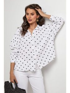 Lin Passion Koszula w kolorze białym rozmiar: 40/42. Białe koszule Lin Passion, bez wzorów, z bawełny, bez kołnierzyka, bez ramiączek. Za 130,99 zł.