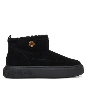 Śniegowce PINKO. Czarne buty zimowe Pinko, bez obcasa, bez zapięcia. Za 839,00 zł.