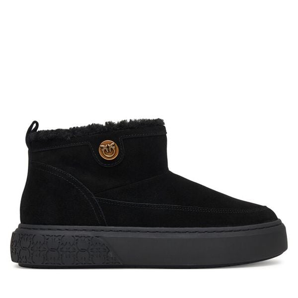 Śniegowce PINKO. Czarne buty zimowe Pinko, bez obcasa, bez zapięcia. Za 839,00 zł.