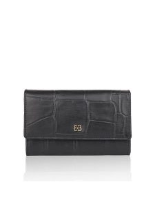 Bellicci Skórzany portfel "Velora" w kolorze czarnym - 17 x 10 x 3 cm rozmiar: onesize. Czarne portfele Bellicci, bez wzorów, z materiału. Za 100,99 zł.