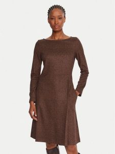 Weekend Max Mara Sukienka dzianinowa Balocco 2525626062 Brązowy Regular Fit. Brązowe sukienki Weekend Max Mara, xs, bez wzorów, z dzianiny, bez kołnierzyka, bez ramiączek. Za 559,99 zł.
