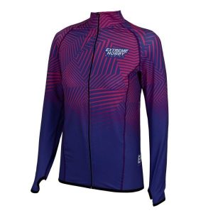 Bluza damska do biegania rozpinana EXTREME HOBBY CALEIDOSCOPE. Fioletowe bluzy EXTREME HOBBY, na jesień, xs, bez wzorów, z elastanu, bez kaptura. Za 219,00 zł.