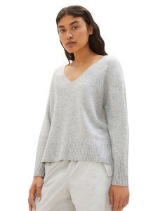 Tom Tailor Sweter w kolorze szarym rozmiar: M. Szare swetry oversize Tom Tailor, m, bez wzorów, bez ramiączek. Za 100,75 zł.