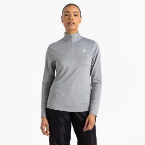 Bluza narciarska damska Lowline II z suwakiem. Szare bluzy Dare 2b, na zimę, s, bez wzorów, z elastanu, bez kaptura. W wyprzedaży za 119,99 zł.
