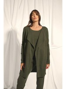 Just Cashmere Kaszmirowy kardigan "Brooke" w kolorze khaki rozmiar: M. Brązowe kardigany Just Cashmere, z kaszmiru. Za 500,99 zł.