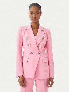 Maryley Marynarka 26EB139/43BB Różowy jasny Regular Fit. Czerwone marynarki i żakiety Maryley, s, bez wzorów, z syntetyku. Za 579,99 zł.