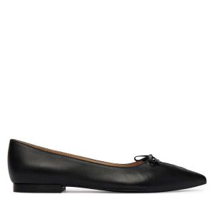 Baleriny LAUREN RALPH LAUREN. Czarne balerinki Lauren Ralph Lauren, bez wzorów, bez obcasa, bez zapięcia. Za 471,99 zł.