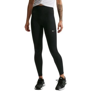 Legginsy damskie Nike One Seamless Front. Czarne legginsy Nike, bez wzorów, z elastanu, z podwyższonym stanem. Za 281,57 zł.