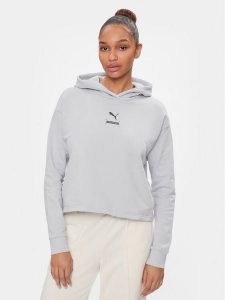 Puma Bluza 67003380 Szary Regular Fit. Szare bluzy Puma, l, bez wzorów, z bawełny, bez kaptura. Za 129,99 zł.