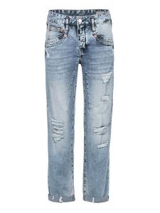 Herrlicher Dżinsy - Regular fit - w kolorze błękitnym rozmiar: W26. Niebieskie jeansy Herrlicher, z aplikacjami, ze skóry, z podwyższonym stanem. Za 223,95 zł.