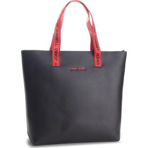 Torebka TOMMY JEANS - Tj Fem Boxy Tote AW0AW06033 002. Shopper bag marki Tommy Jeans. W wyprzedaży za 359,00 zł.