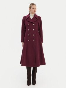 Rinascimento Płaszcz przejściowy CFC0126730003 Bordowy Regular Fit. Czerwone płaszcze Rinascimento, m, bez wzorów, z syntetyku, bez kaptura. Za 849,00 zł.